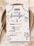 Uitnodiging feestje 4-12 jaar