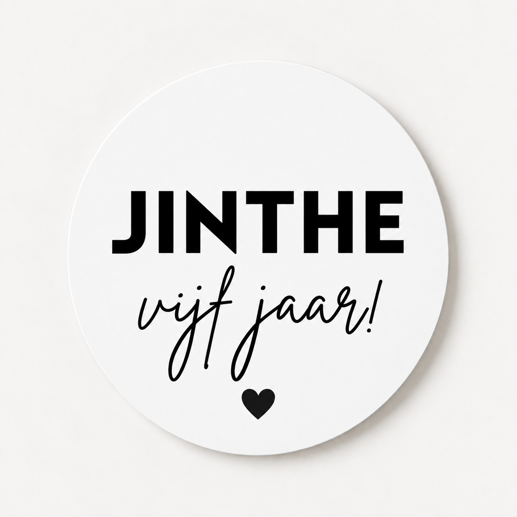 Gepersonaliseerde sticker | 10 stuks | naam + leeftijd (2)