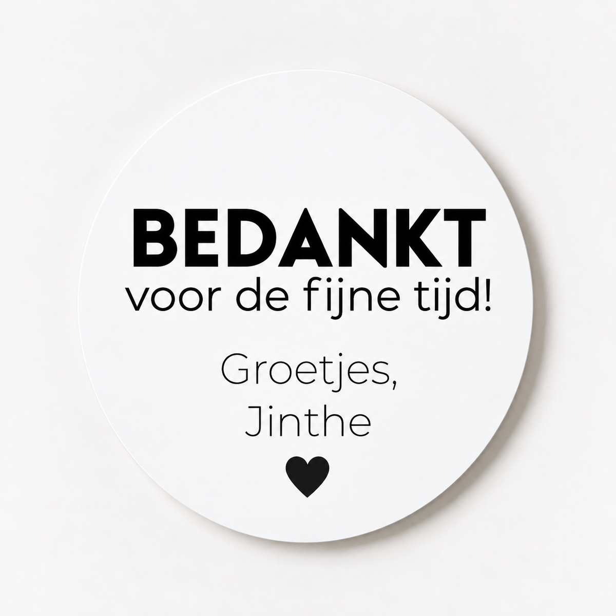 Gepersonaliseerde sticker | 10 stuks | Bedankt voor de fijne tijd + naam