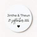 Gepersonaliseerde sticker | 10 stuks | Bruiloft + namen + datum