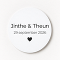 Gepersonaliseerde sticker | 10 stuks | Bruiloft + namen + datum