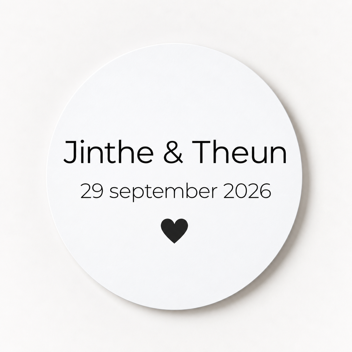 Gepersonaliseerde sticker | 10 stuks | Bruiloft + namen + datum