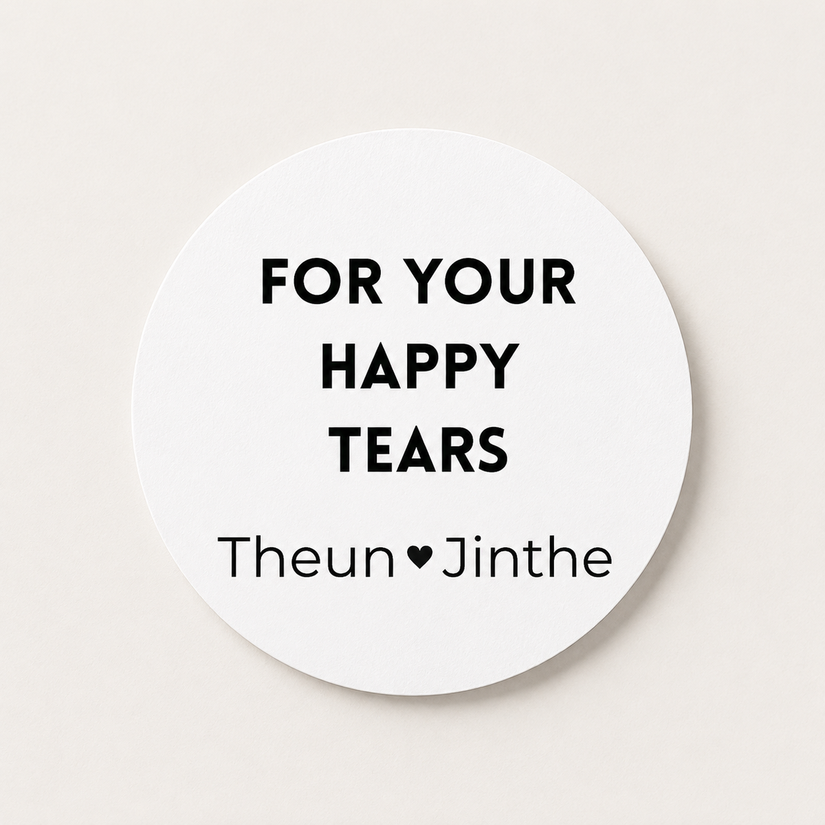 Gepersonaliseerde sticker | 10 stuks | For your happy tears + namen