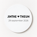 Gepersonaliseerde sticker | 10 stuks | Bruiloft + namen + (2)