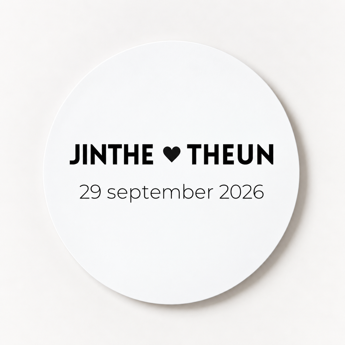Gepersonaliseerde sticker | 10 stuks | Bruiloft + namen + (2)