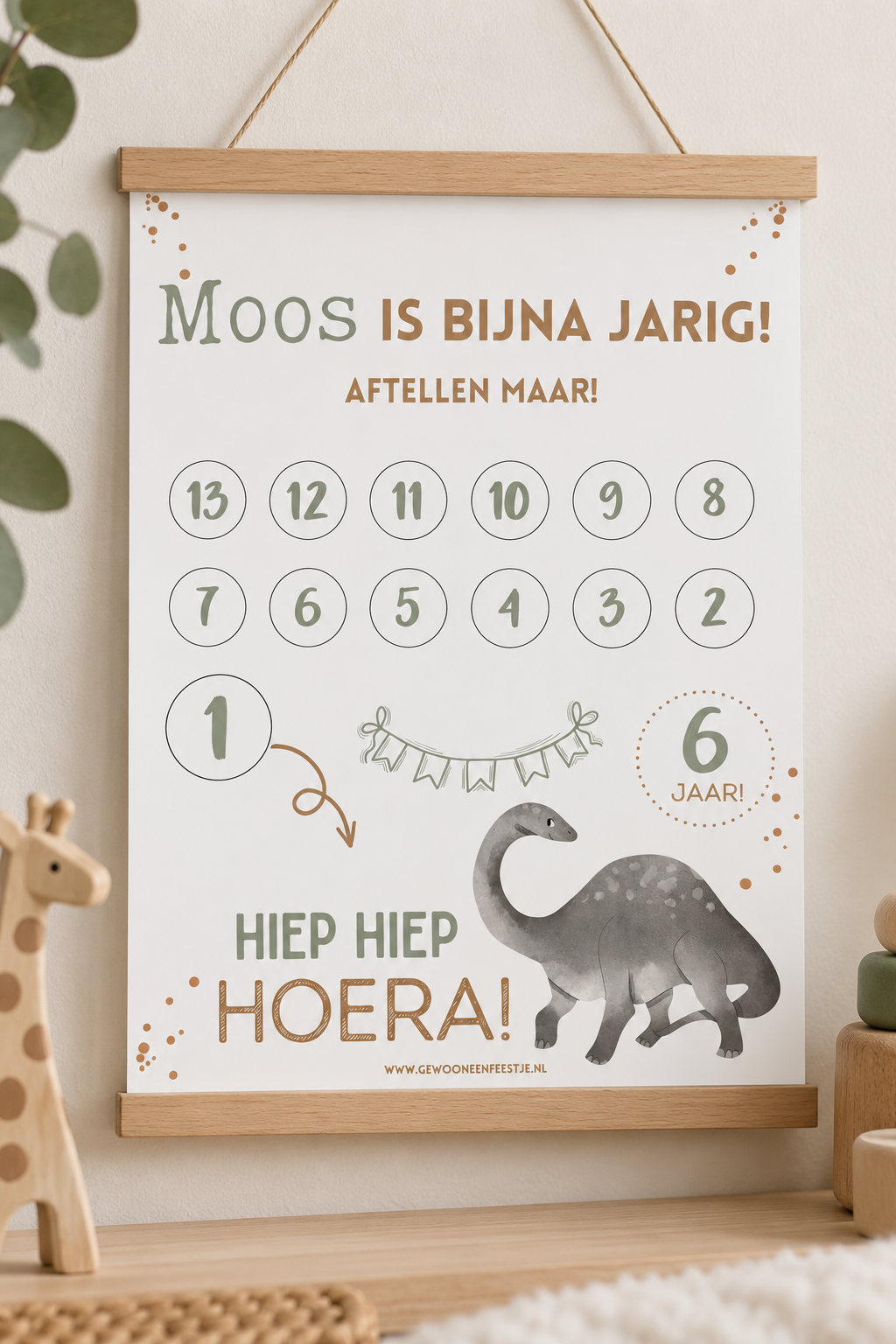 Printable | aftellen | gepersonaliseerd| Dino's